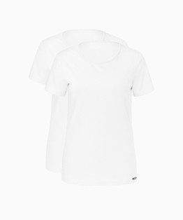 Dwupack koszulek damskich w kolorze białym #1
