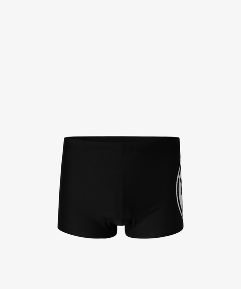 Czarne szorty kąpielowe ozdobione są dużych rozmiarów logo marki znajdującym się na lewym boku #3