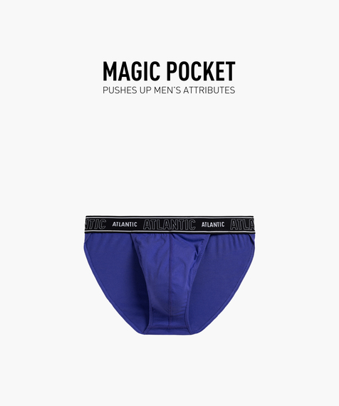 Slipy męskie Magic Pocket o kroju TANGA w kolorze fioletowym #1