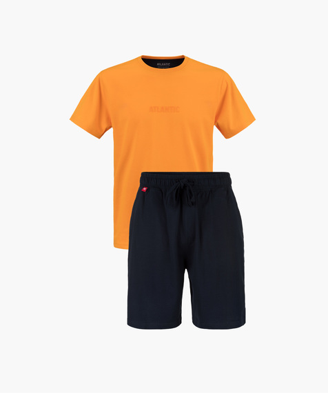 Nasza piżama to: czarne spodenki długości do kolan oraz koszulka w kolorze jasno-pomarańczowym Atlantic #4