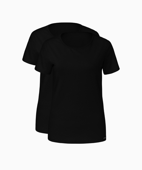 Dwupack koszulek damskich w kolorze czarnym #1
