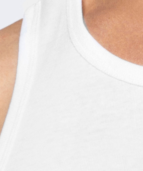 Bawełniany podkoszulek męski na ramiączkach w kolorze białym